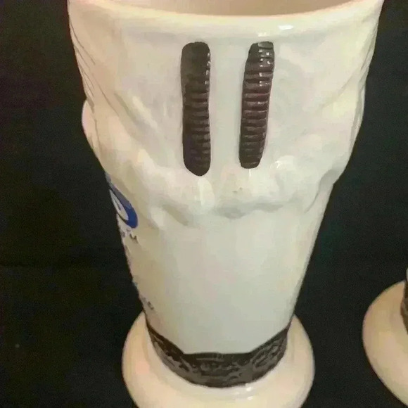 Vintage Oreo Milkshake Ceramic Malt Glasses (2) with Recipe on Side and Scoop - Picture 5 of 11